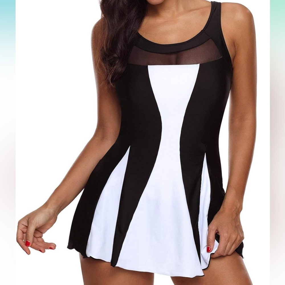 🛍️# 2394 NWOT American Trends Tummy Control Swim Dress